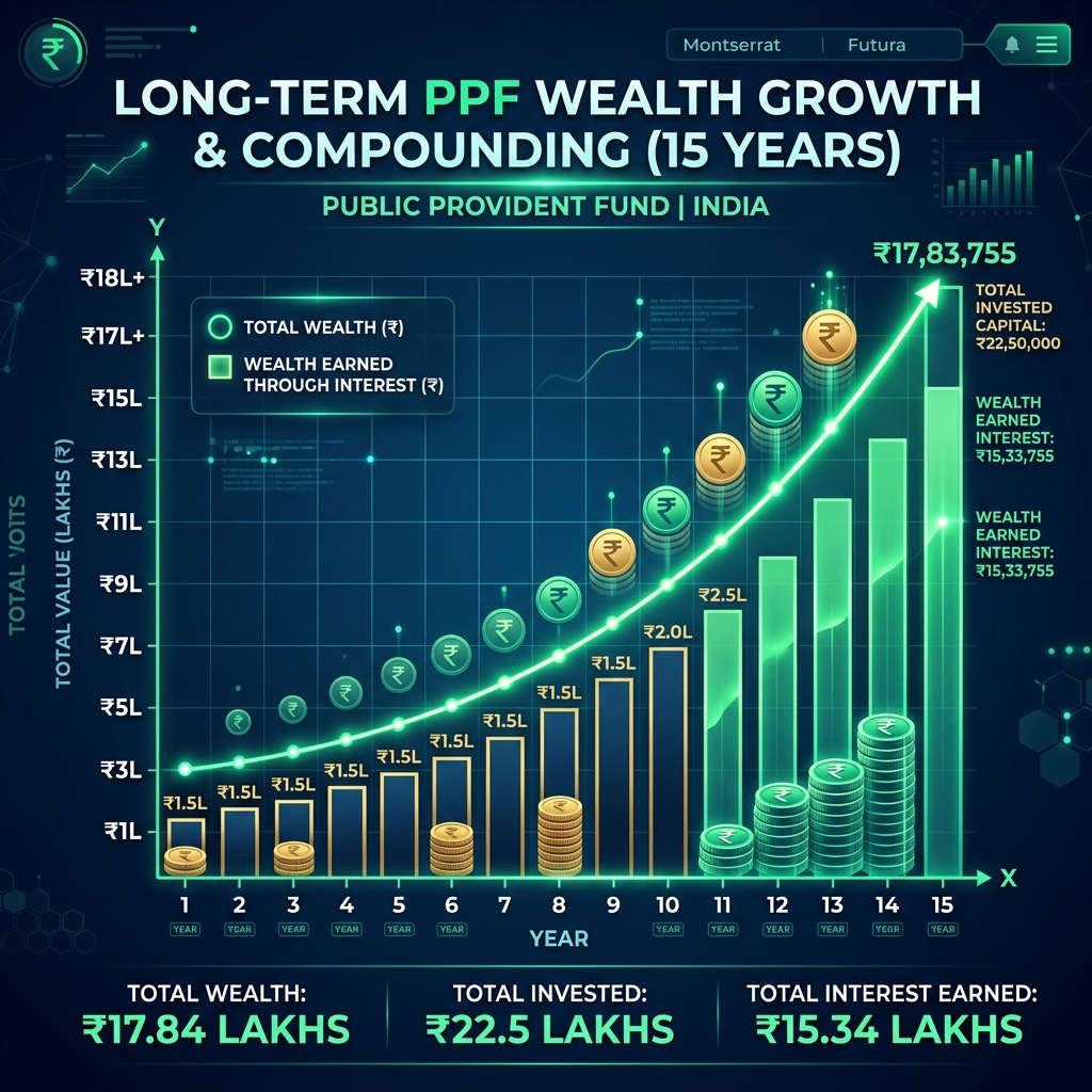 PPF 15-Year Compounding Growth Chart